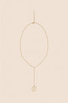 Emblem Drop Necklace - Gold